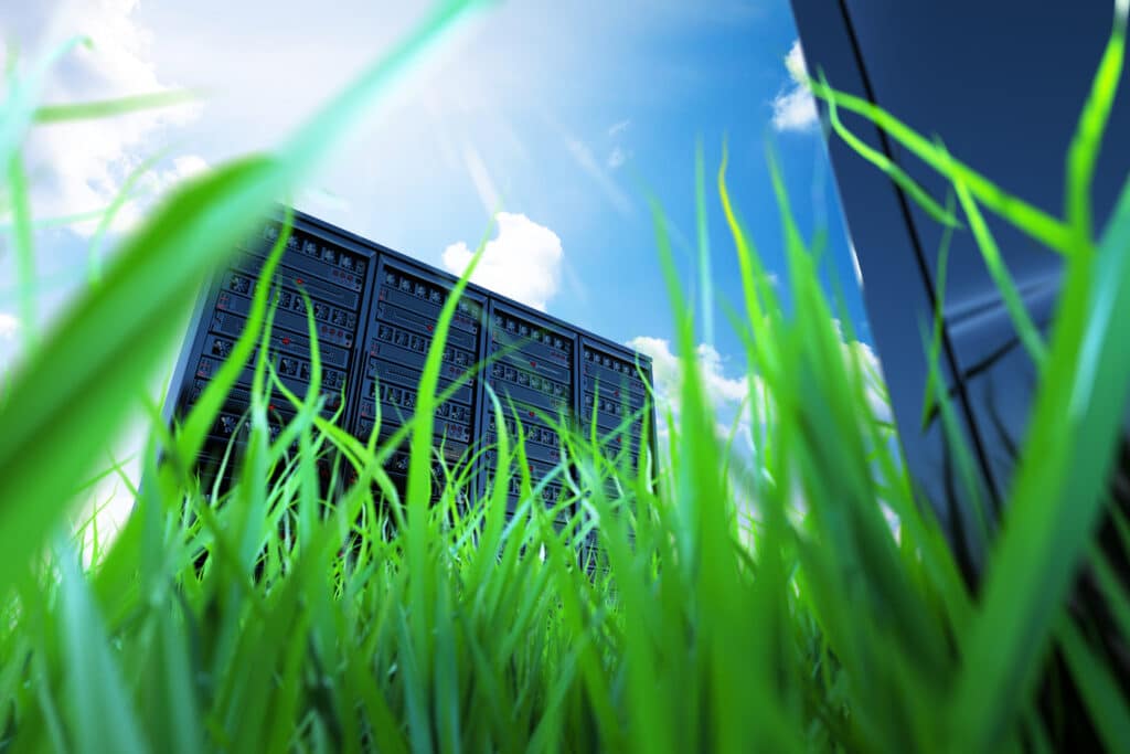 network servers in nature  3D rendering high quality.